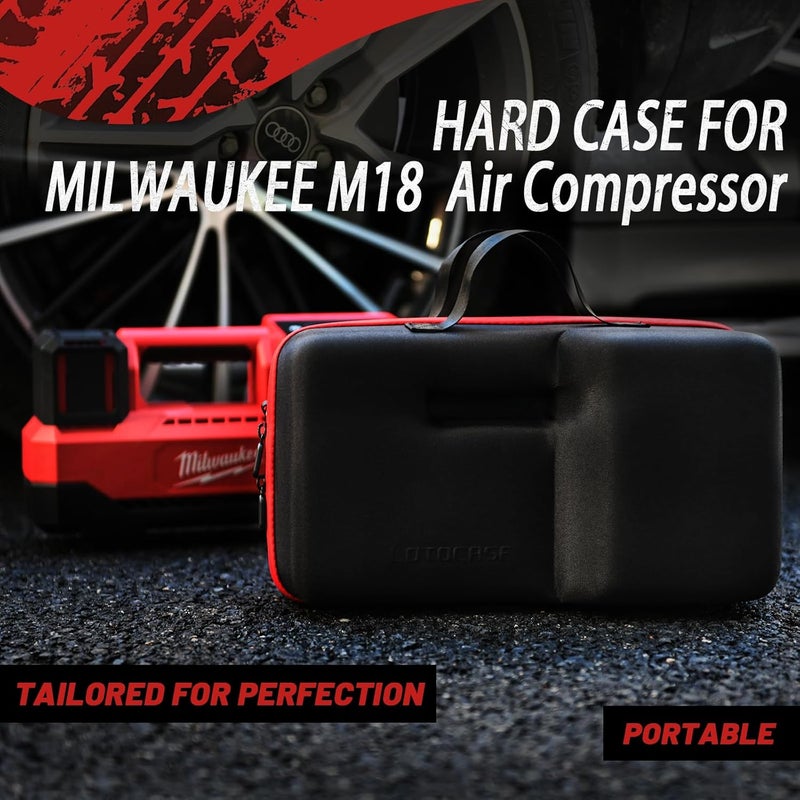 LOTOCASE حقيبة ضاغط الهواء لمضخة الهواء Milwaukee M18 2848-20، حقيبة تخزين مخصصة لحمل أدوات Milwaukee - تتضمن حزام عنق (حقيبة فقط) - Image 3